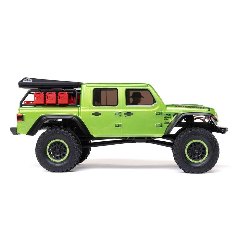 1/24 SCX24 Jeep JT Gladiator 4X4 RTR Brushed Rock Crawler (Battery & Charger Included), Green - Image 12