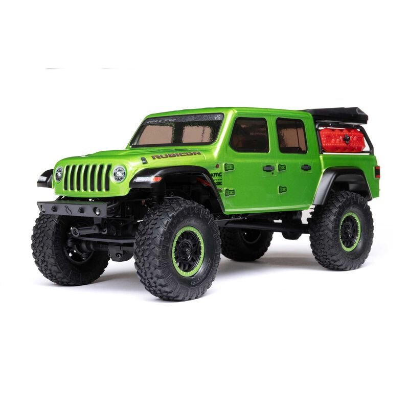 1/24 SCX24 Jeep JT Gladiator 4X4 RTR Brushed Rock Crawler (Battery & Charger Included), Green - Image 3
