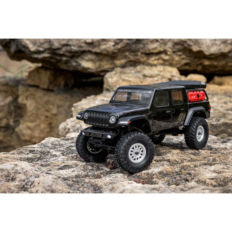 1/24 SCX24 Jeep JT Gladiator 4X4 RTR Brushed Rock Crawler (Battery & Charger Included), Green - Image 22