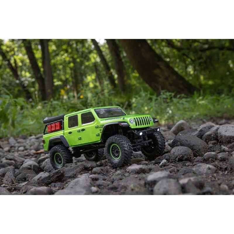 1/24 SCX24 Jeep JT Gladiator 4X4 RTR Brushed Rock Crawler (Battery & Charger Included), Green - Image 4