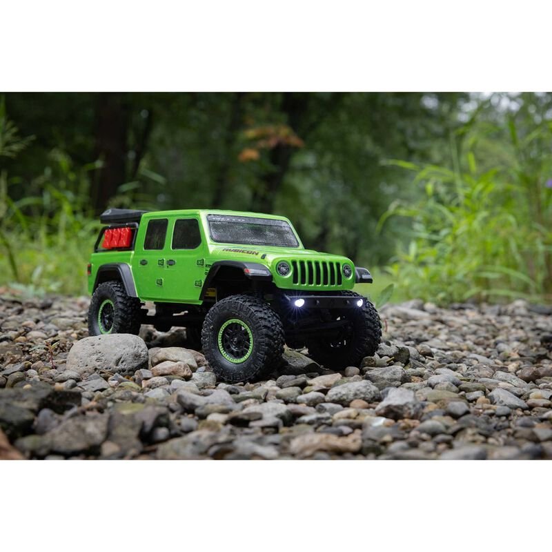1/24 SCX24 Jeep JT Gladiator 4X4 RTR Brushed Rock Crawler (Battery & Charger Included), Green - Image 5