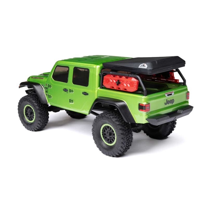 1/24 SCX24 Jeep JT Gladiator 4X4 RTR Brushed Rock Crawler (Battery & Charger Included), Green - Image 7