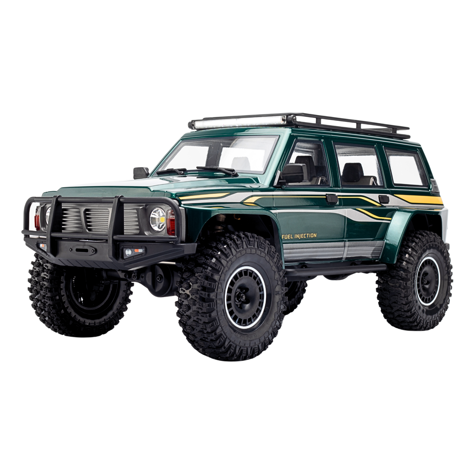 YIKONG YK4107 PRO 1/10 2.4G 4WD Brushless RC Car Tank Turn Rock Crawler Two Speed Differential Lock New LCG Chassis Hobbwing Power Metal Gears Oil Filled Shocks LED Lights Monster Off-Road Pickup Climbing Truck Vehicles Models