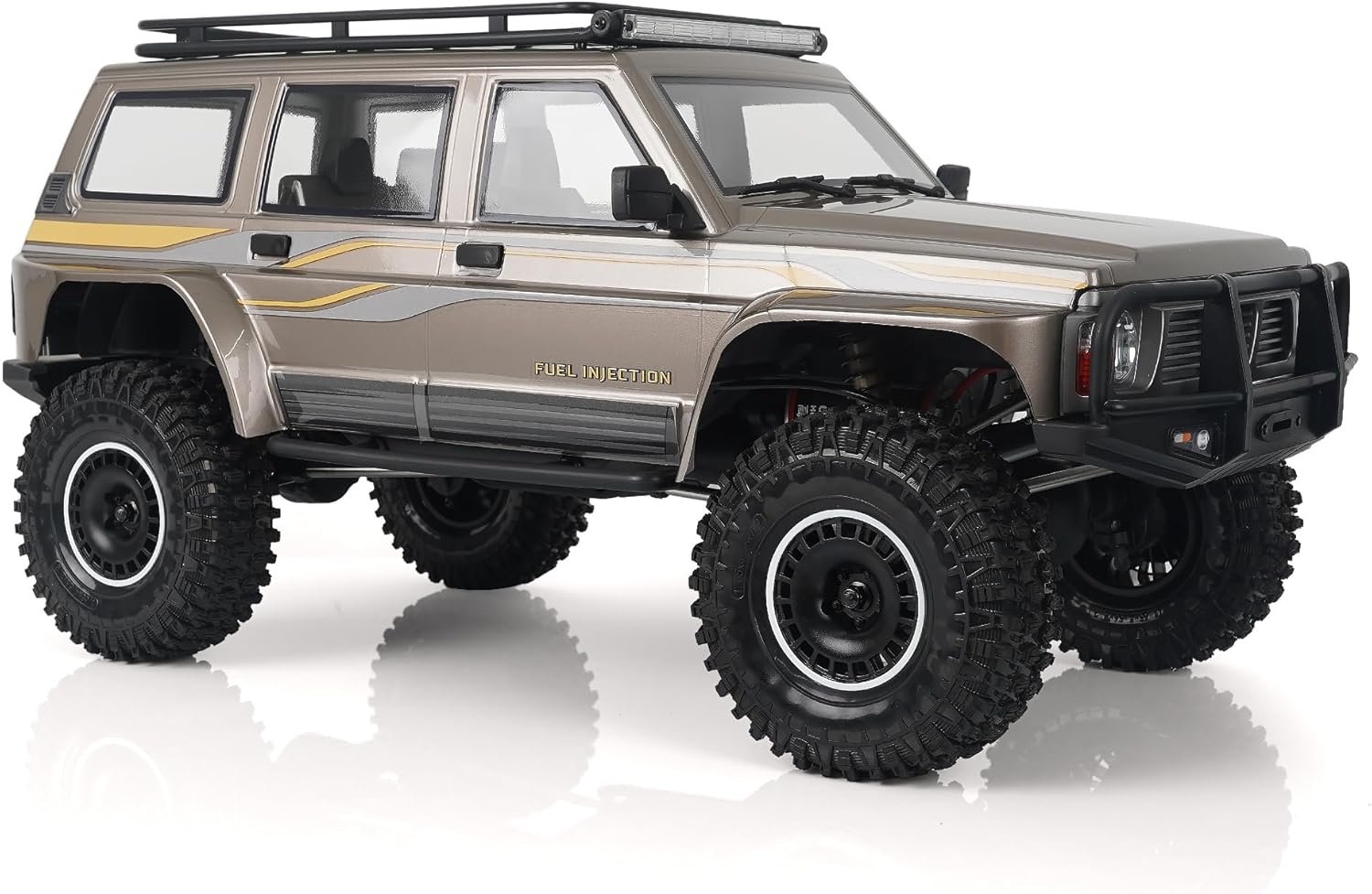 YIKONG YK4107 1/10 4WD RC Car Rock Crawler (NISSAN PATROL) Two Speed- Differential Locks- LCG Chassis -Tank Turn LED Lights Off-Road Climbing Truck - Image 8