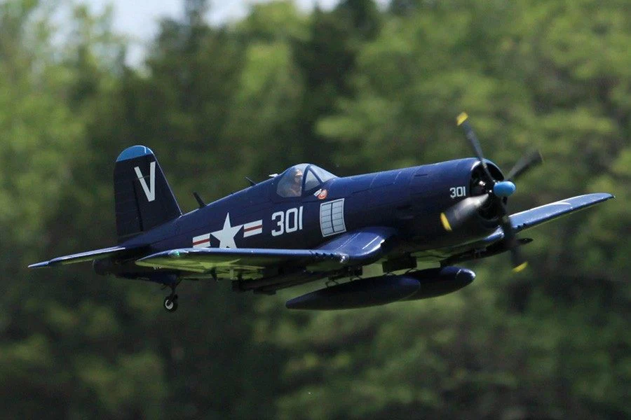 FMS 1400mm (55.1") F4U Corsair PNP Blue RC Plane with 4250 KV540 Brushless Motor 70A ESC Scale Flaps & Lights - Image 2