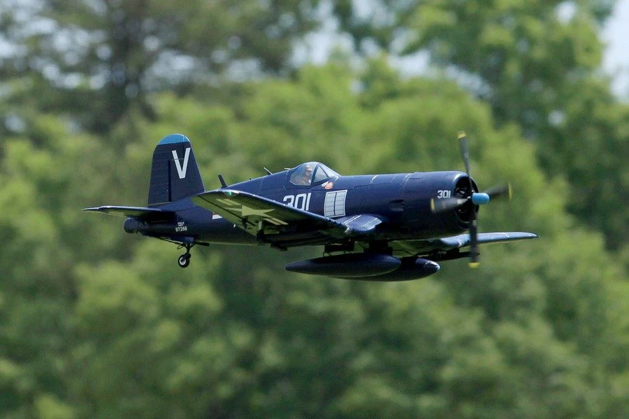 FMS 1400mm (55.1") F4U Corsair PNP Blue RC Plane with 4250 KV540 Brushless Motor 70A ESC Scale Flaps & Lights - Image 3