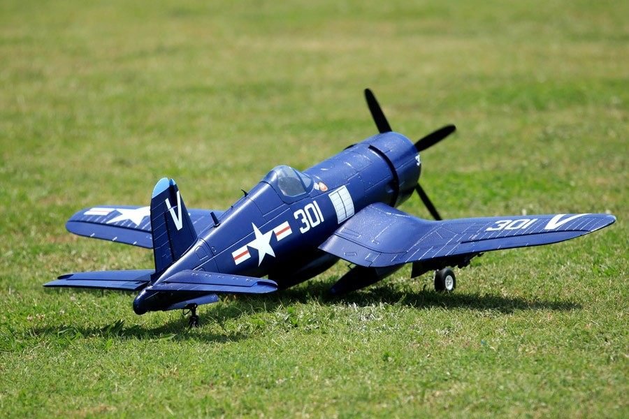 FMS 1400mm (55.1") F4U Corsair PNP Blue RC Plane with 4250 KV540 Brushless Motor 70A ESC Scale Flaps & Lights - Image 7