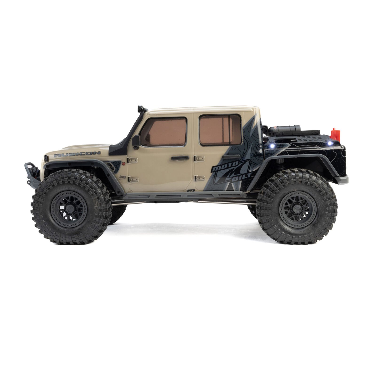Axial 1/10 SCX10 III Motobilt Waypoint Jeep JT Gladiator 4X4 RTR Brushed Rock Crawler, Tan - Image 4