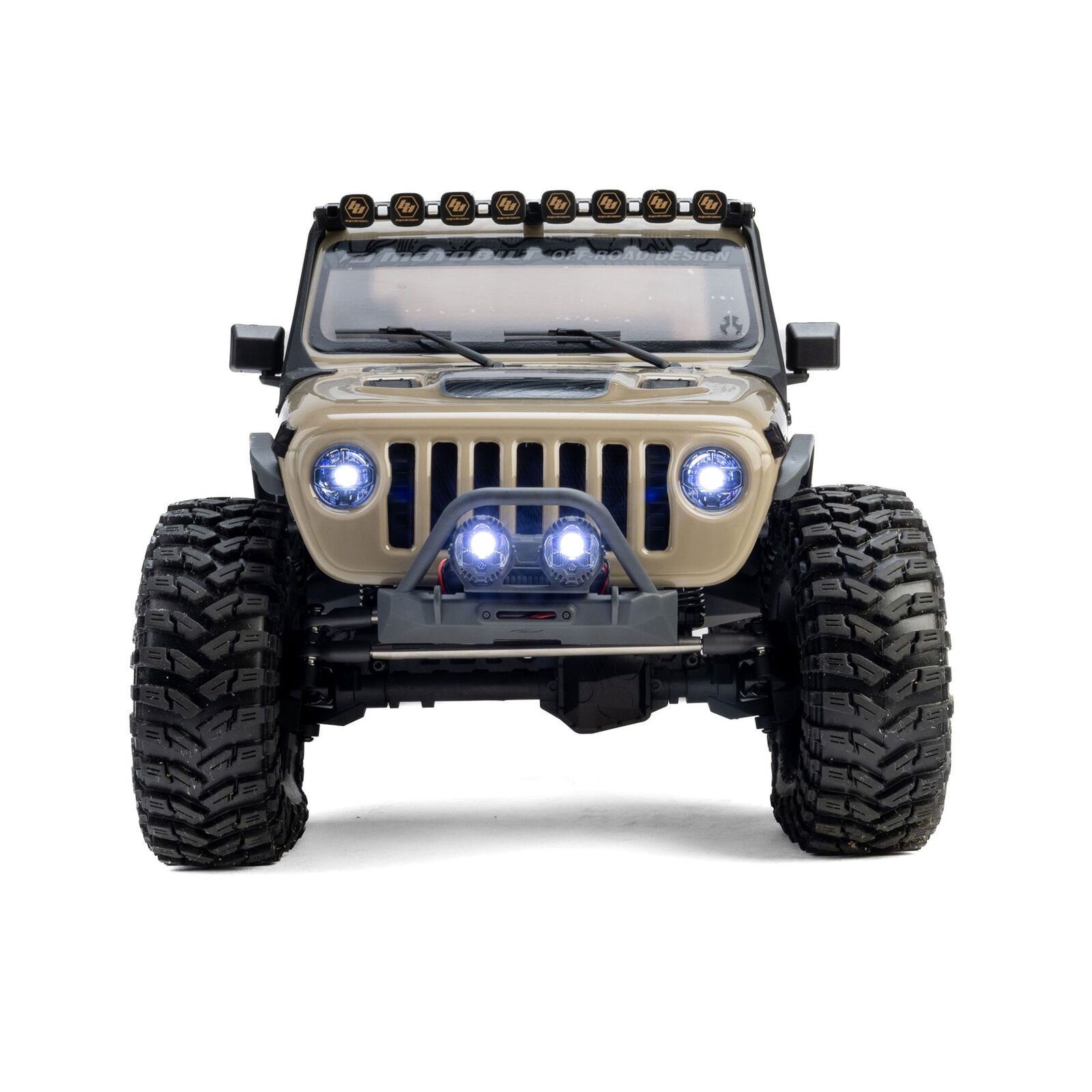 Axial 1/10 SCX10 III Motobilt Waypoint Jeep JT Gladiator 4X4 RTR Brushed Rock Crawler, Tan - Image 3
