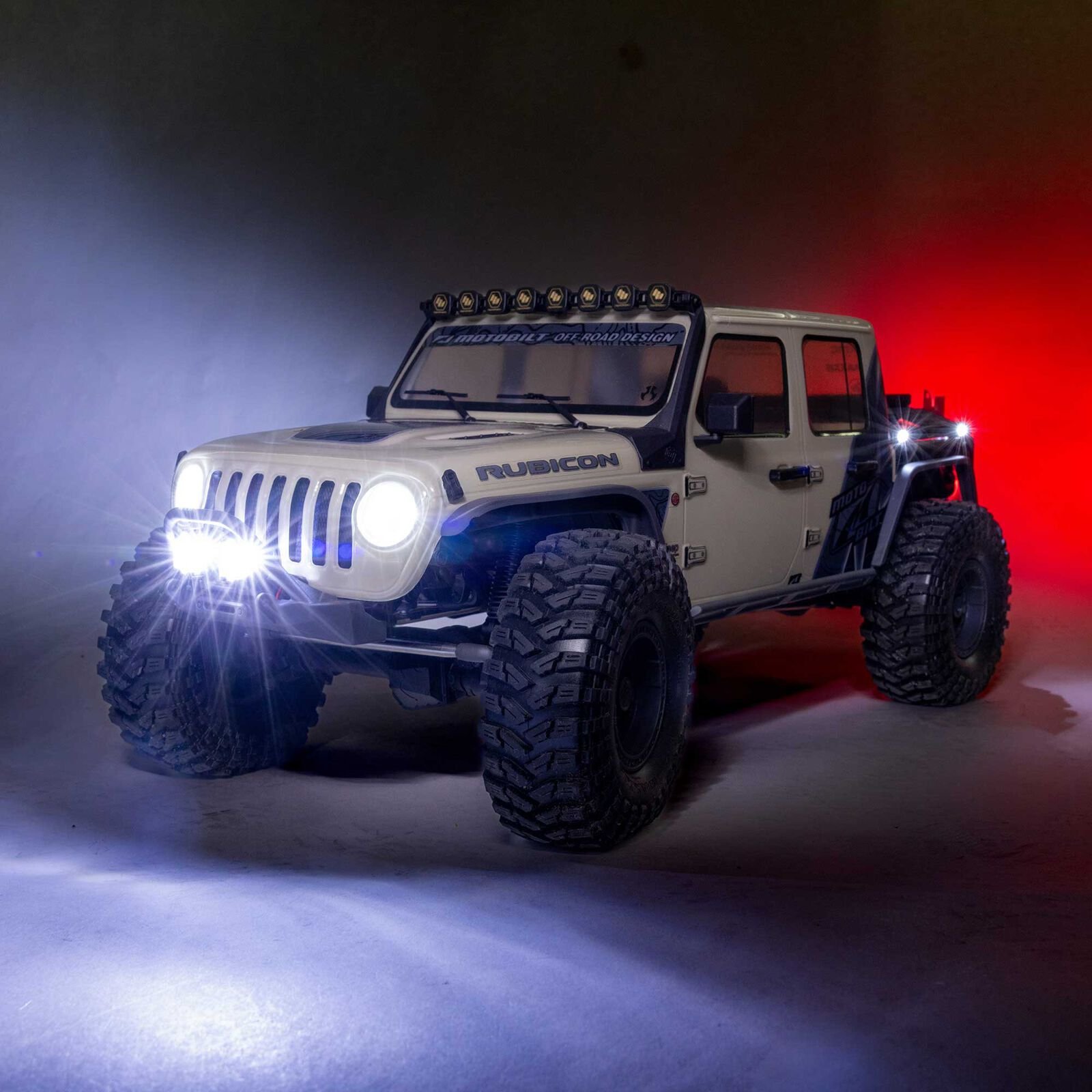 Axial 1/10 SCX10 III Motobilt Waypoint Jeep JT Gladiator 4X4 RTR Brushed Rock Crawler, Tan - Image 9